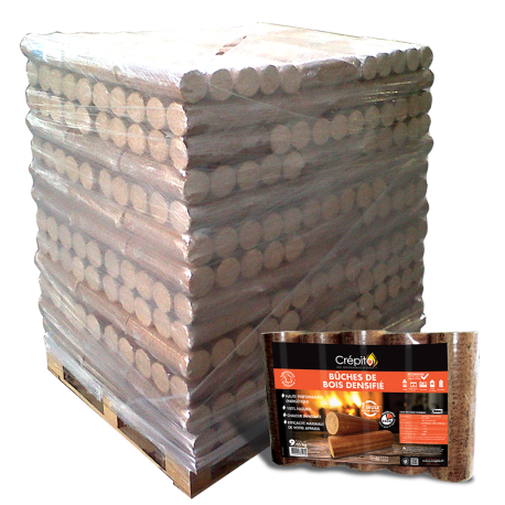 Bûches compressées CREPITO Palette 104 paquets