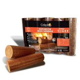Pack Bûches compressées CREPITO 10 Paquets de 5 Bûches