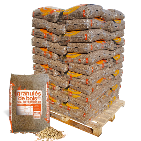 Granulés de bois Palette 72 sacs de 15kg