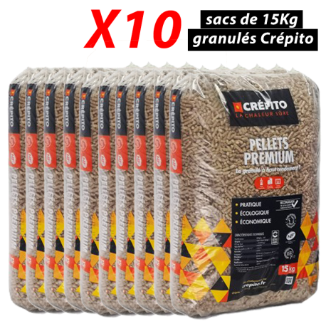 Pack 10 Sacs de 15kg Granulés CREPITO